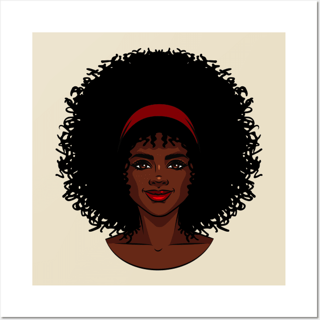 african american type womans face Wall Art by irvanelist